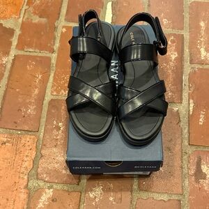 Cole Haan Black Leather Sandals